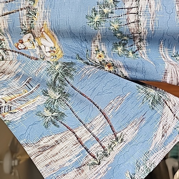 Mens hawian print casual button-down shirt. Great‎ VINTAGE print. Size large. - Picture 4 of 11